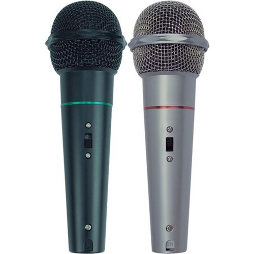 Microfone de Mão Duplo com Fio - Csr-505 - Csr (Preto/prata)
