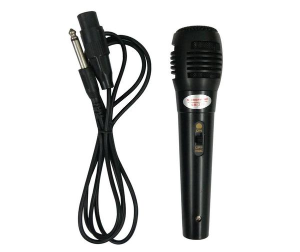Microfone de Mão Karaokê com Cabo Completo - Max Midia