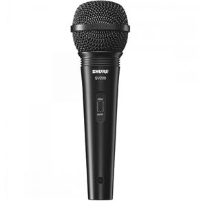 Microfone de Mão Multifuncional com Fio Sv200 Preto Shure