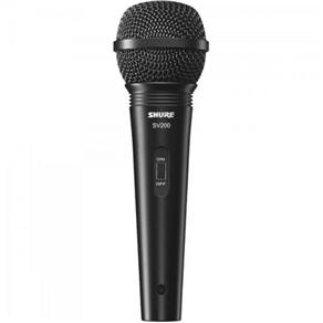 Microfone de Mão Multifuncional com Fio Sv200 Preto Shure