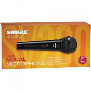 Microfone de Mão Multifuncional com Fio Sv200 Shure