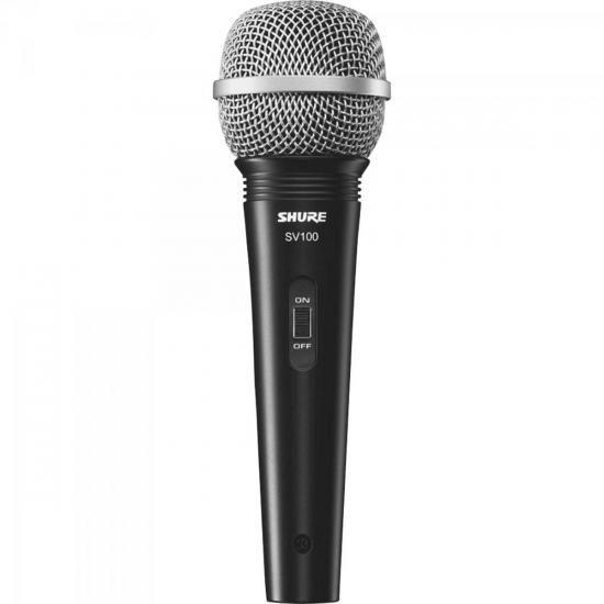 Microfone de Mão Multifuncional com Fio SV100 Preto SHURE