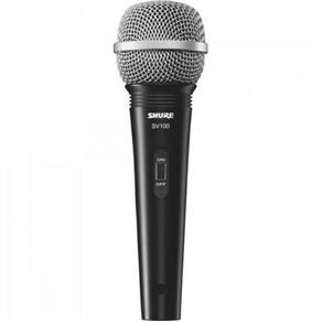 Microfone de Mão Multifuncional com Fio Sv100 Preto Shure