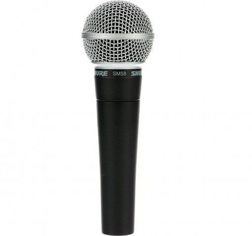 Microfone de Mão para Vocais ao Vivo, Capsula Dinâmica com Padrão Polar Cardioide SHURE SM58-LC
