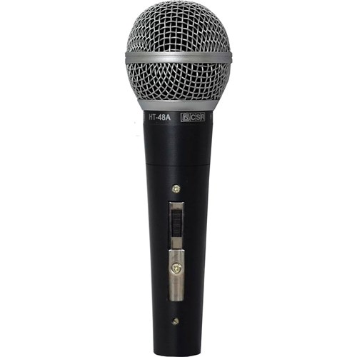 Microfone de Mão Profissional com Chave Anti Queda - Ht-48A - Csr