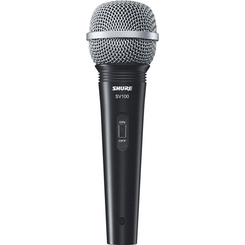 Microfone de Mão Profissional Vocal com Fio - Sv100 - Shure