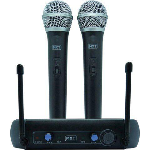 Microfone de Mão Sem Fio Duplo 687,6-695.5mhz - UHF202 - MXT