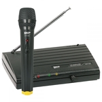 Microfone de Mão Sem Fio, Frequência VHF Alcance 50 Metros VHF695 SKP