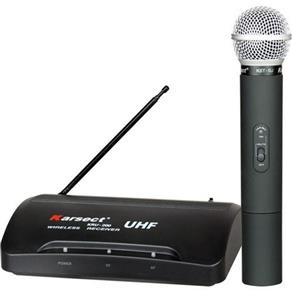 Microfone de Mão Sem Fio Karsect KRU200 - Preto