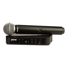 Microfone de Mão Sem Fio Shure - BLX24BR/B58 - J10 (584.15 ? 607.87 MHz)