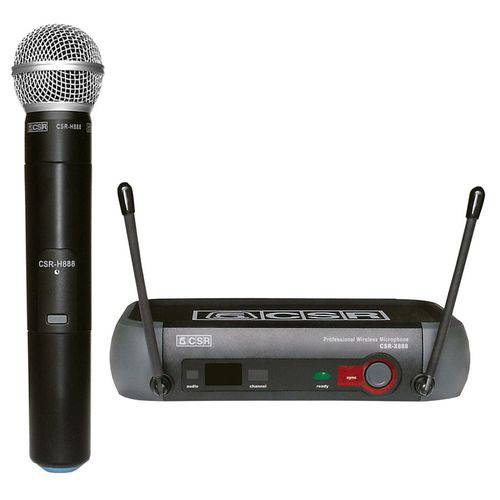 Microfone de Mão Sem Fio UHF CSR 888
