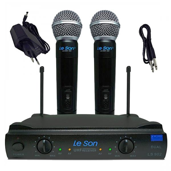 Microfone de Mão Sem Fio UHF LS-902 HT/HT - Leson