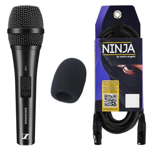 Microfone de Mão Sennheiser XS1 + Cabo + Espuma