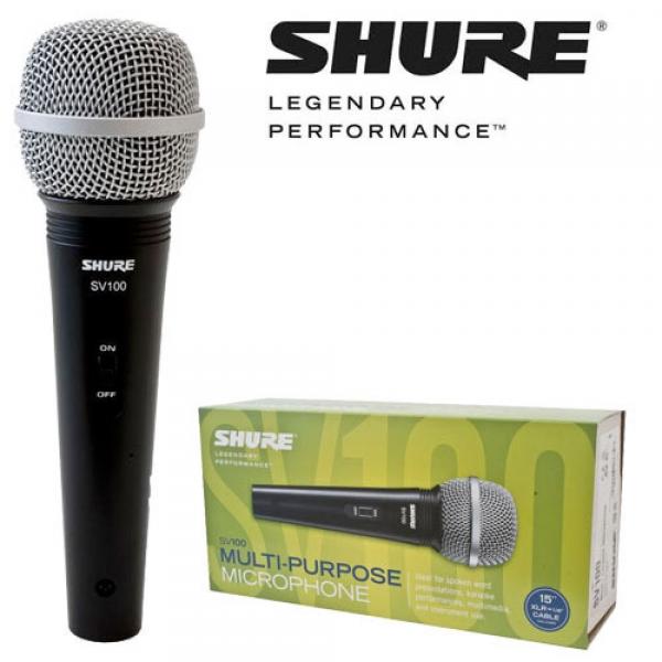 Microfone de Mão Shure Sv100 com Fio Xlr P10
