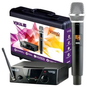 Microfone de Mão Vokal VMS-10 UHF 10 Sem Fio