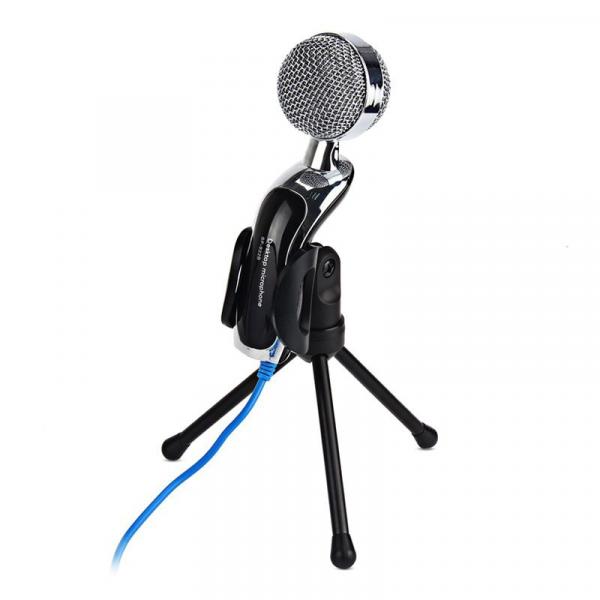 Microfone de Mesa Condensador Mic com Tripé SF-401 - Mundo Thata