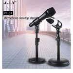 Microfone de mesa tripé dobrável para pedestal de microfone suporte ajustável clipe Mic para Mesa Karaoke Microfones