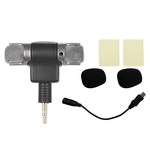 Microfone de microfone estéreo externo com 3,5 mm para mini cabo adaptador USB Micro para GoPro Hero 3 3+ 4 para câmera de ação AEE Sports