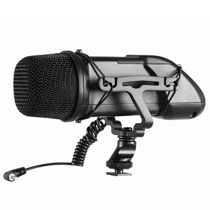 Microfone de Vídeo Estéreo Boya BY-V03 para Câmeras e Filmadoras