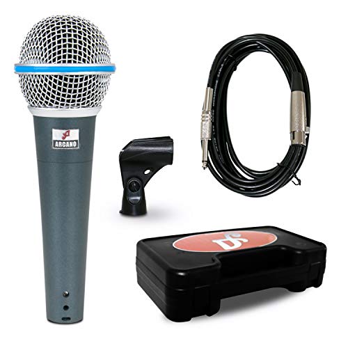Microfone Dinâmico Arcano Osme-8 com Cabo XLR-P10 4,5m