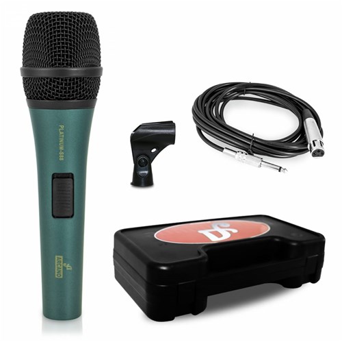 Microfone Dinâmico Arcano PLATINUM-S88 com Fio XLR-P10
