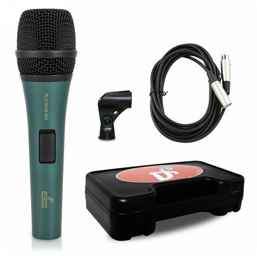 Microfone Dinâmico Arcano PLATINUM-S88 com Fio XLR-XLR