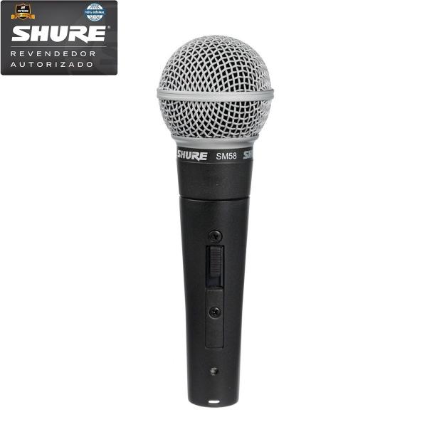 Shure - Microfone Dinâmico com Chave Liga e Desliga Sm58s