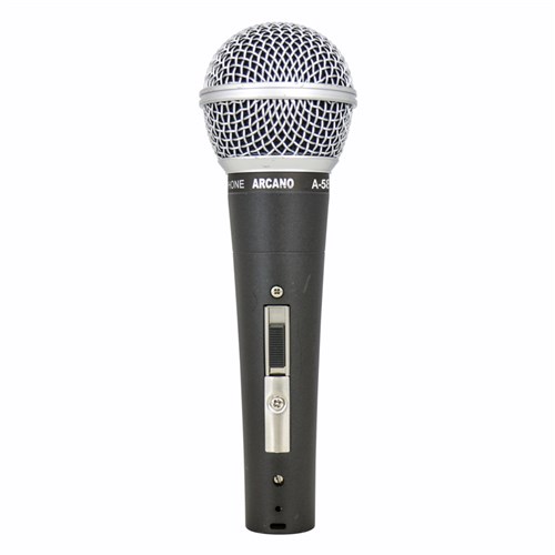 Microfone Dinâmico com Fio Arcano A-58 KIT C/ Pequenos Riscos e Manchas XLR-XLR