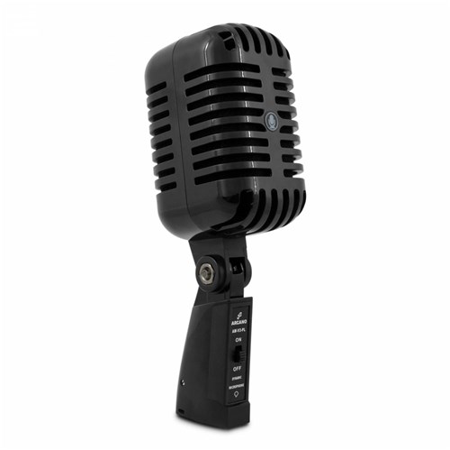 Microfone Dinâmico com Fio Arcano AM-V3-PL-B Plástico