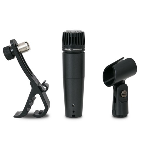 Microfone Dinâmico com Fio Arcano Renius-7 PPD Tamanho Reduzido XLR-P10