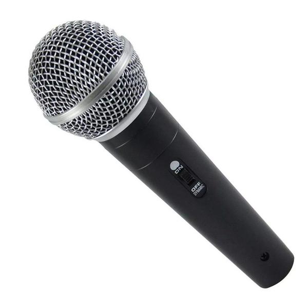 Microfone Dinamico com Fio Cardioide Studio SM-58 Musica Cantar Unidirecional - Braslu