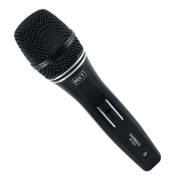 Microfone Dinâmico com Fio M-235 Profissional - Cabo 3 Metros - O.D.5.0 Mm - Mxt