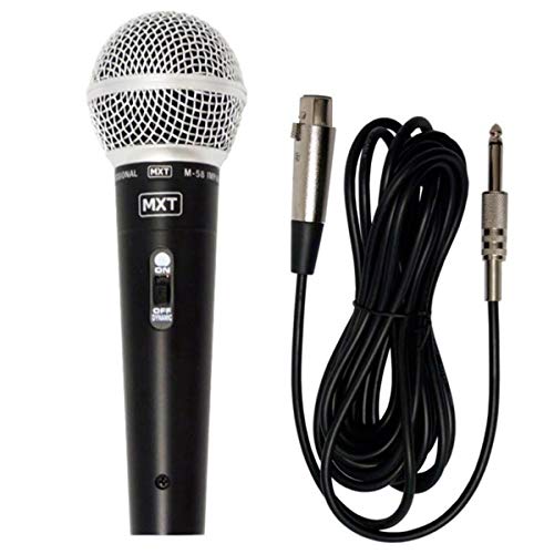 Microfone Dinamico com Fio M-58 Profissional - Cabo 3 Metros O.D.5.0 MM