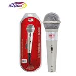 Microfone Dinâmico Com Fio 3 metros M-996 Prata Mxt