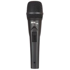 Microfone Dinâmico com Fio Pro + Maleta Case Pro30 Skp