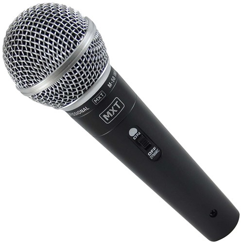 Microfone Dinâmico com Fio Profissional 3M M-58 Mxt