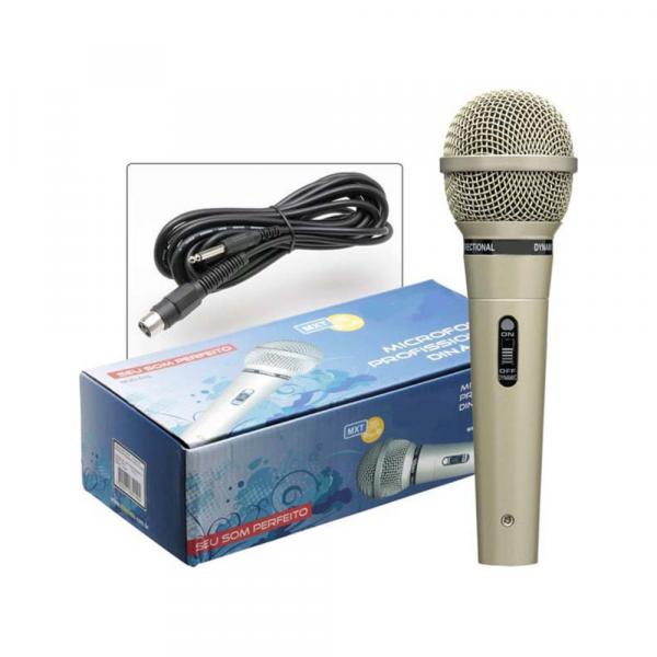 Microfone Dinâmico com Fio Profissional Prata - Mxt