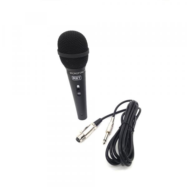 Microfone Dinâmico com Fio Profissional Preto - Mxt
