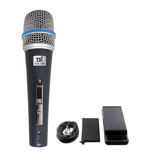 Microfone Dinâmico com Fio TSI-57B SW TSI