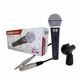 Microfone Dinamico de Metal Pro Btm-58a Prof.cabo 4.5m O.d:5mm - Mxt