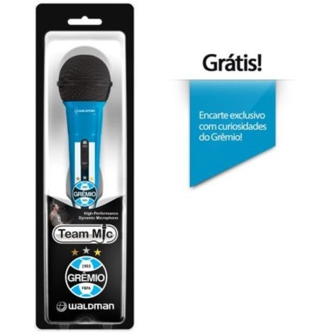 Microfone Dinâmico do Grêmio com Fio Mic-Gre-10 Waldman