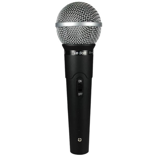 Microfone Dinâmico Mão com Fio LESON LS 50 Preto