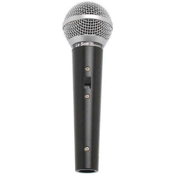 Microfone Dinâmico Mão com Fio LESON SM 50 VK Preto