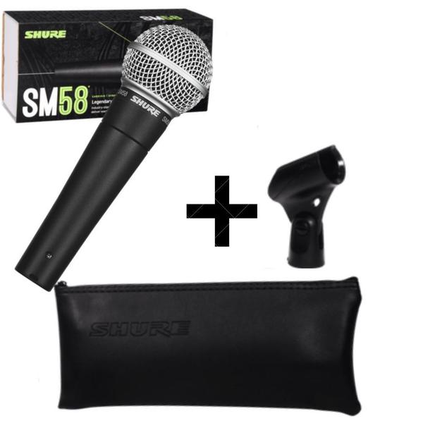 Microfone Dinâmico Mão com Fio SHURE SM 58 LC