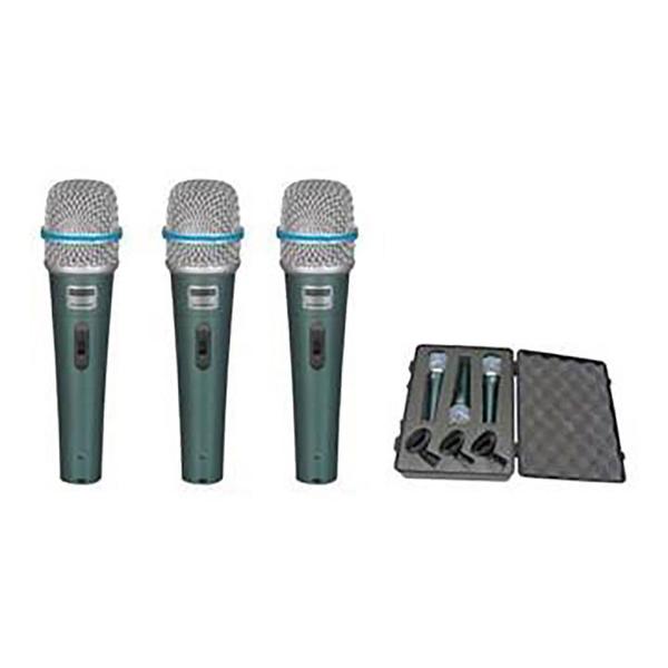 Microfone Dinâmico Pro BTM-57A - Kit 3 Peças com Maleta e Cachimbo - Mxt