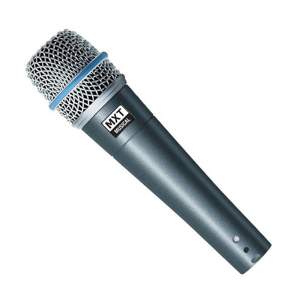 Microfone Dinâmico Pro BTM-57A Metal - Profissional com Cabo 3 Metros O.D.5.0 Mm - Mxt
