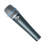 Microfone Dinâmico Pro Btm-57A Metal - Profissional com Cabo 3 Metros O.D.5.0 Mm