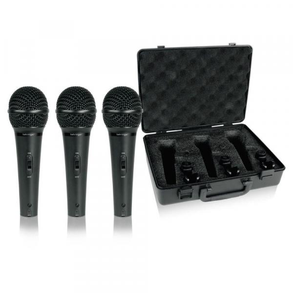 Microfone Dinâmico Profissional Behringer XM1800S - Kit C/ 3 Peças
