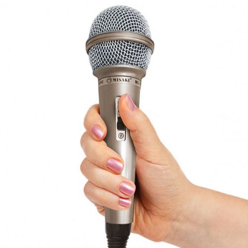 Microfone Dinâmico Profissional com Fio 2 Metros Misaki