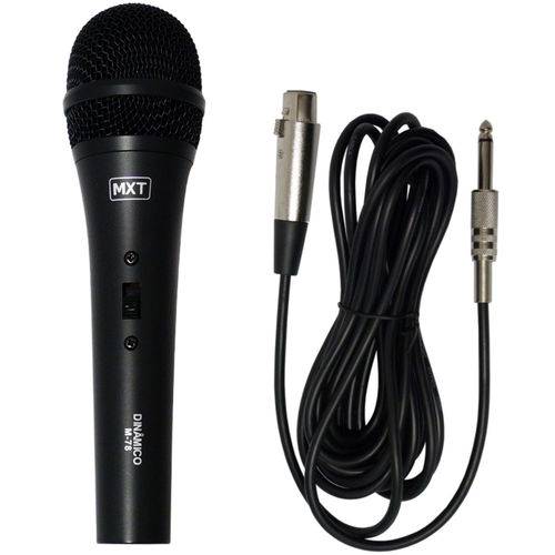 Microfone Dinâmico Profissional MXT M-78 + Cabo 3 Metros